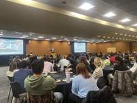 Chris Moody delivers his keynote address at the 2025 NCCMA conference.